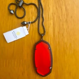 Kendra Scott Reid~New Neon Pink Dichroic Stone. Gunmetal Hardware. New with Tags